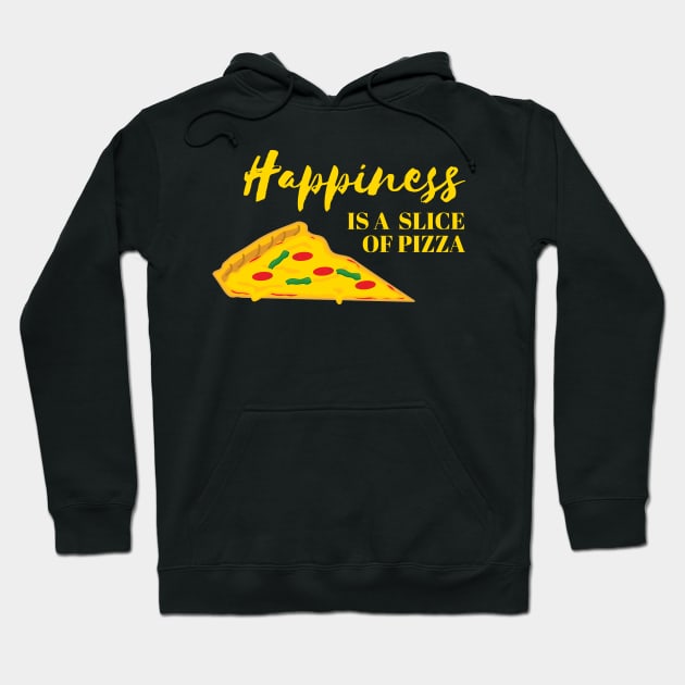 Happiness Is A Slice Of Pizza Hoodie by Lin Watchorn 